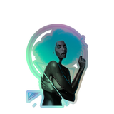 Cyber Goddess Sticker 5in