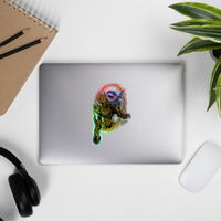 Groot and Jeff Holographic sticker 5in